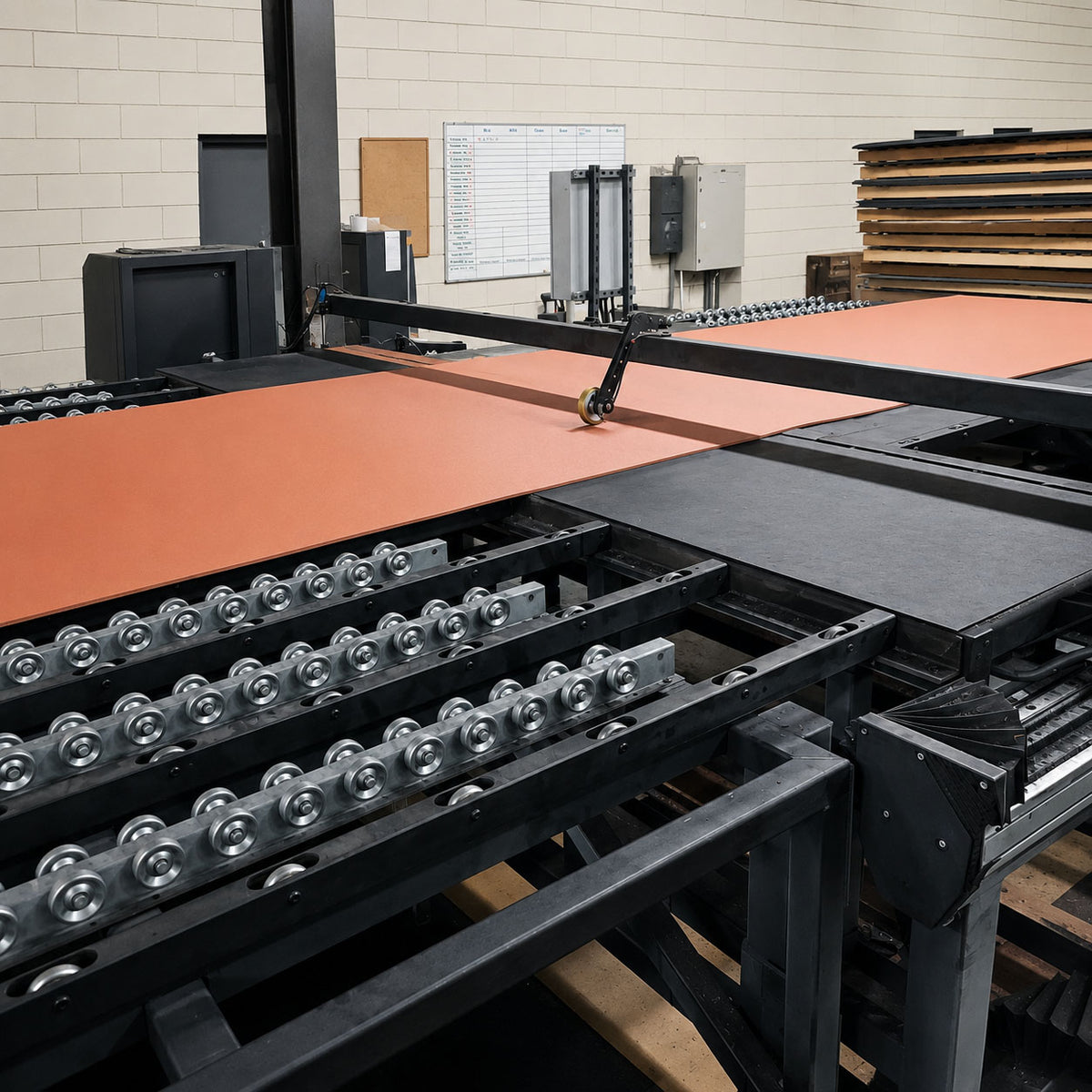 Custom machine called the X saw developed for manufacturing efficiency