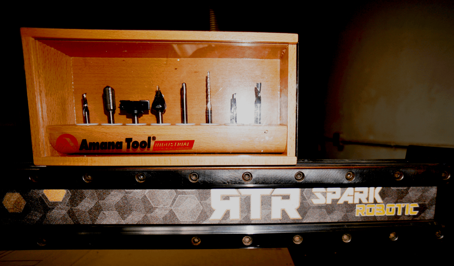 Amana tools AMS - 131 8 - Pc Starter CNC Router Bit Collection II, 1/4 Inch Shank - Spark Robotic