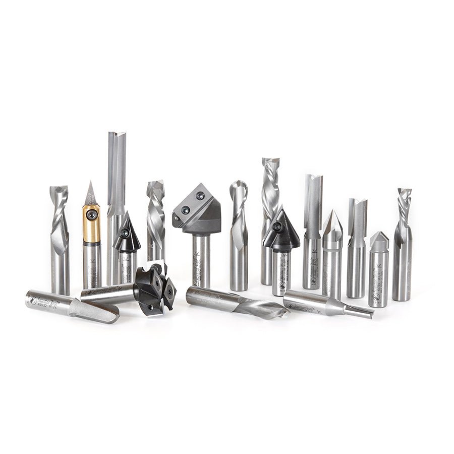 Amana AMS - 139 18 - Pc Advanced General Purpose CNC Router Bit Collection, 1/2 Inch Shank - Spark Robotic