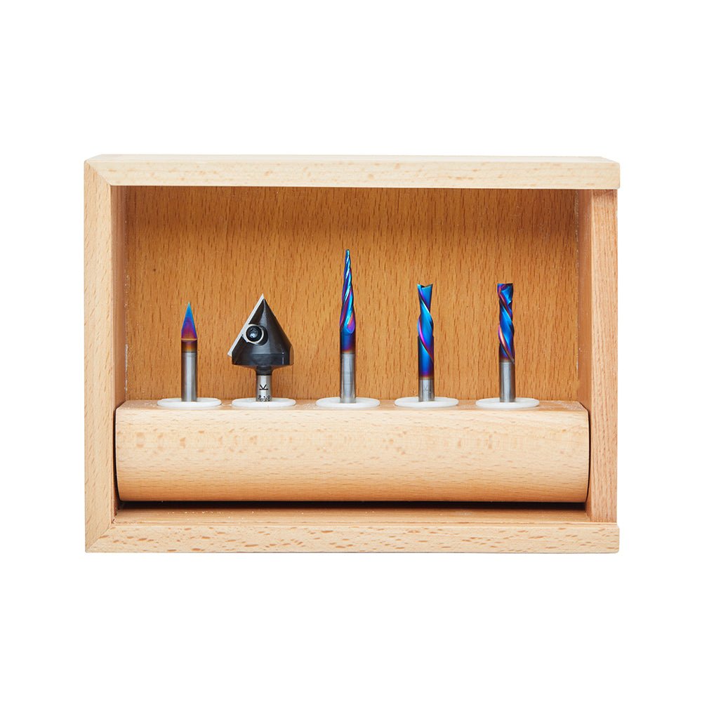 Amana - 175 CNC Sign Making Router Bit Set (5 - Pc) - Spark Robotic