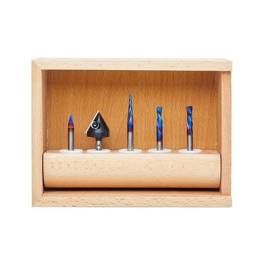 Amana - 175 CNC Sign Making Router Bit Set (5 - Pc) - Spark Robotic