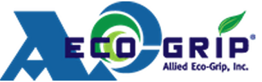 Logo of Allied Eco-Grip, Inc. with a blue 'A' and green leaf on a white background.