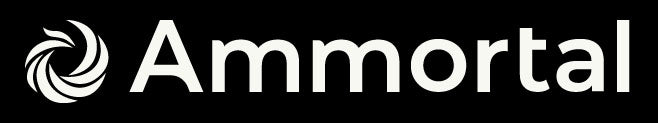 Ammortal logo with stylized letter 'A' on a white background