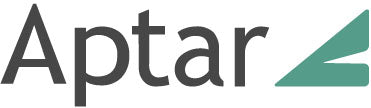 Apter logo with black text and a green arrow symbol