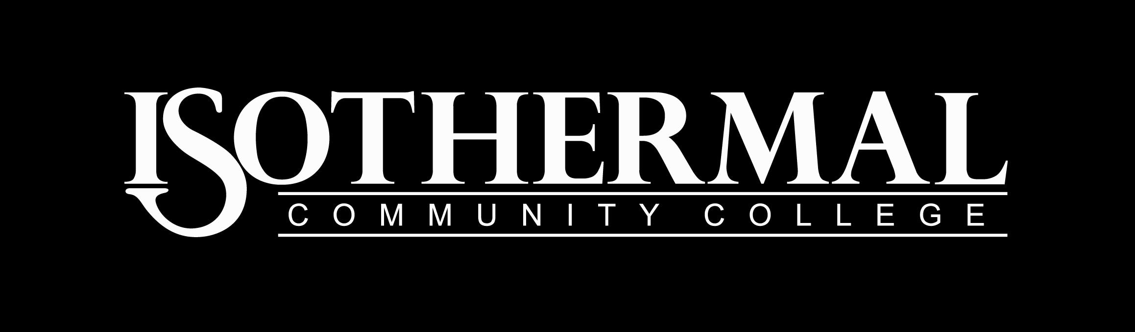 Logo of Isothermal Community College with a black background