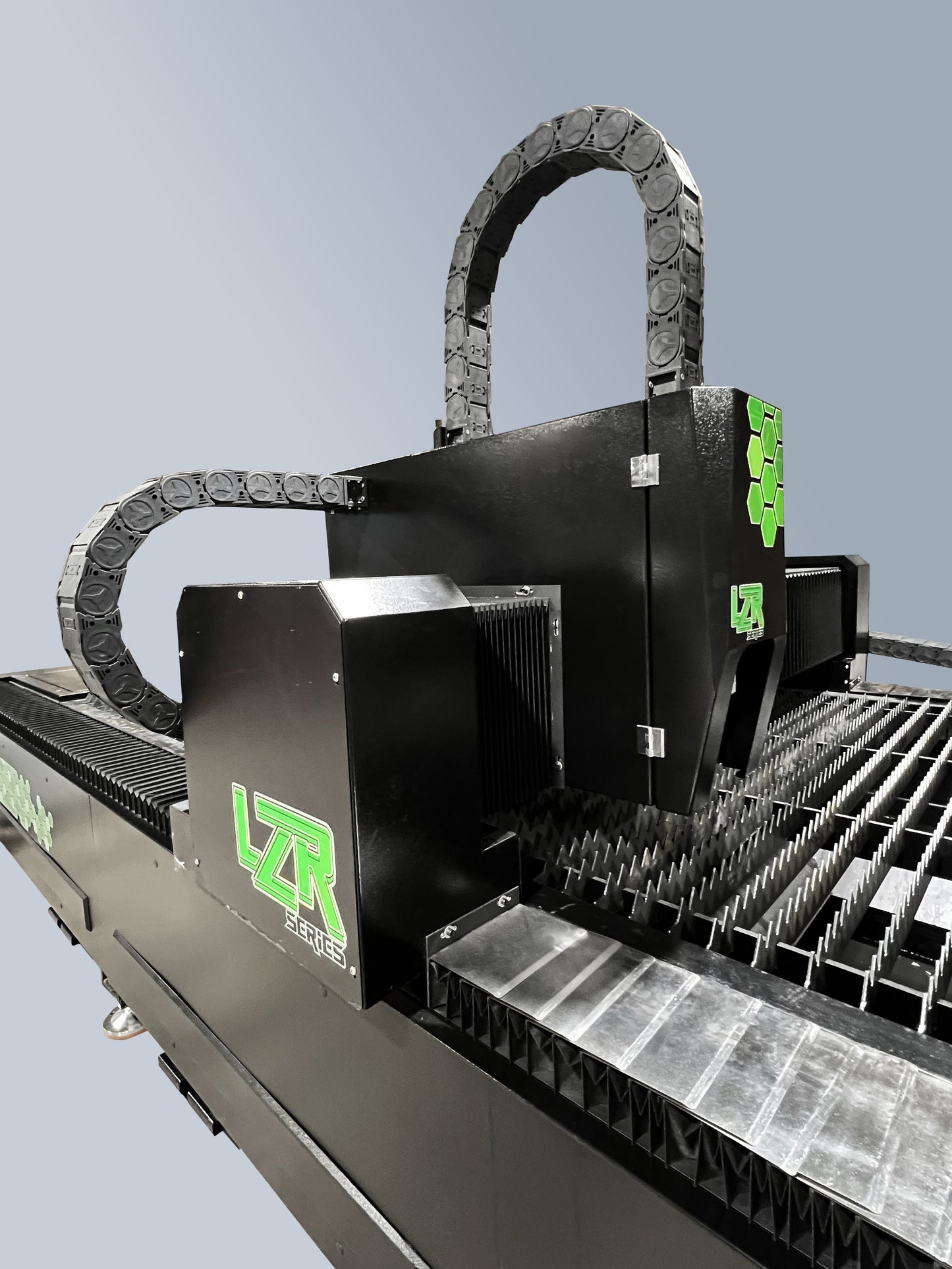 Close up of CNC Fiber Laser machine