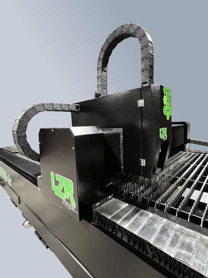 Close up of CNC Fiber Laser machine