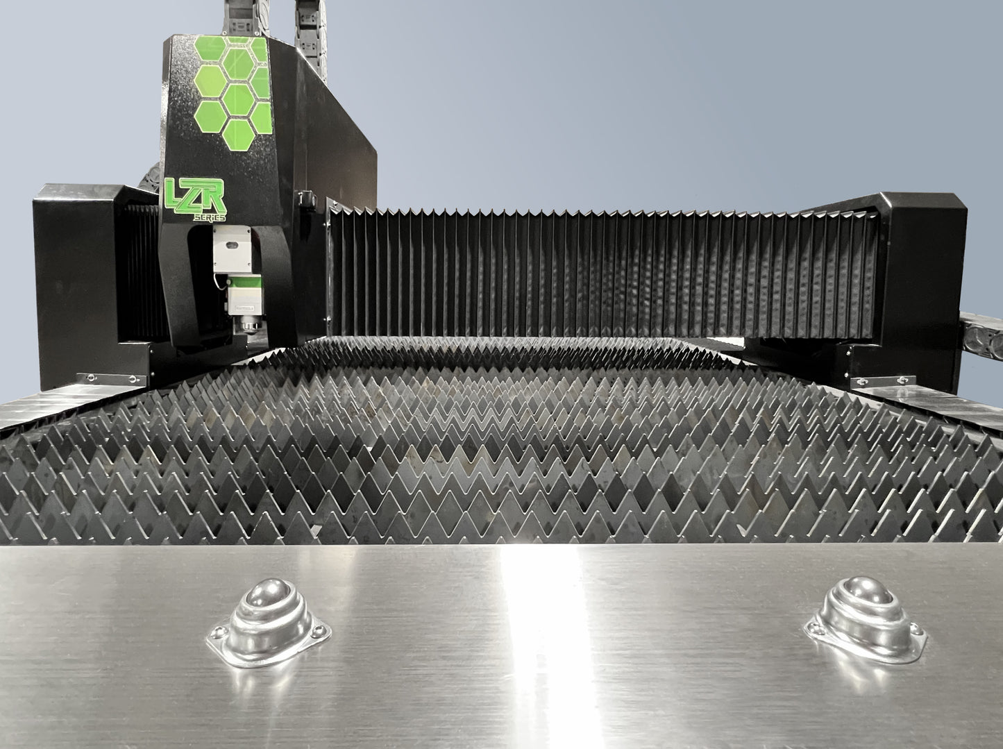 Close up of CNC Fiber Laser machine