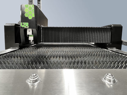 Close up of CNC Fiber Laser machine