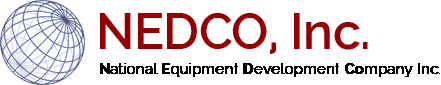Logo of NEDCO, Inc. with a globe icon on a white background