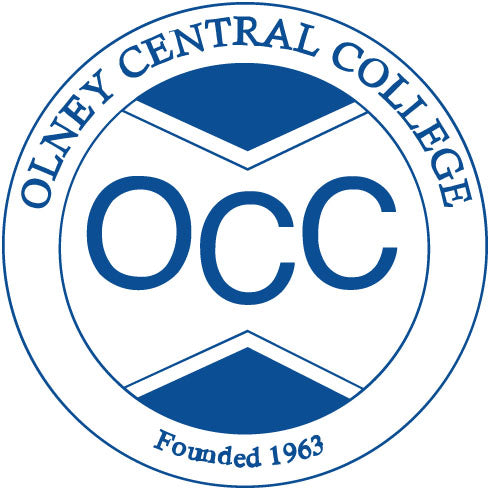 Olney Central College logo with 'OCC' and 'Founded 1963' text.