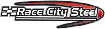 Logo of Race City Steel with a red and black design.