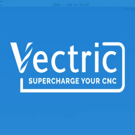 Vectric logo on a blue background with text 'Supercharge Your CNC'.