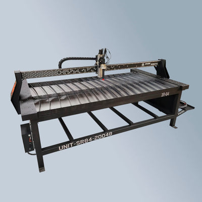 CNC plasma XR-84 machine on a gray background