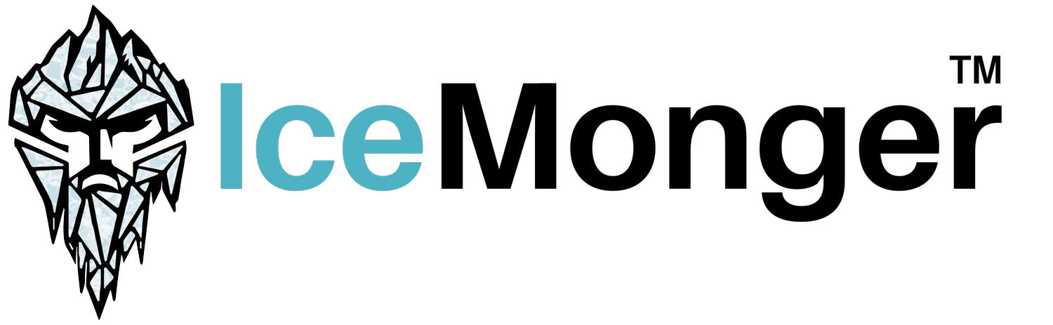 Logo of Ice Monger with a stylized face on the left and text 'IceMonger' on the right.