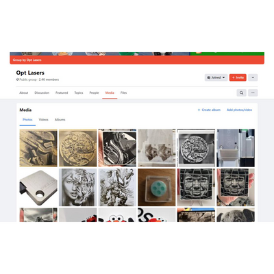 OPT laser Facebook group page