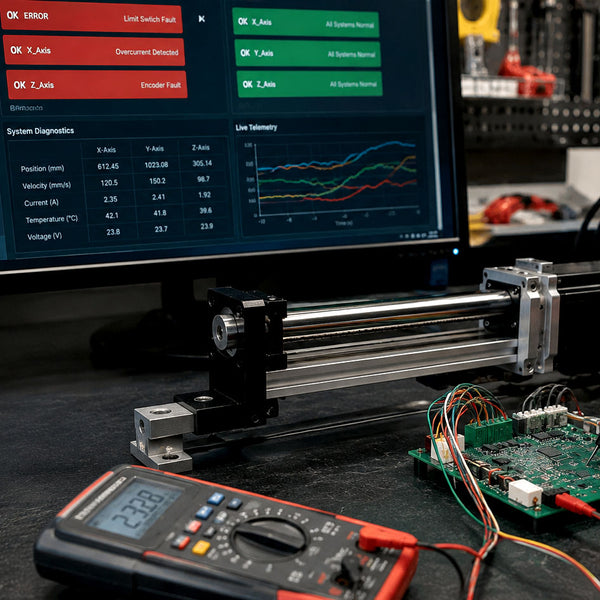 Computer interface and multimeter with circuit board.
