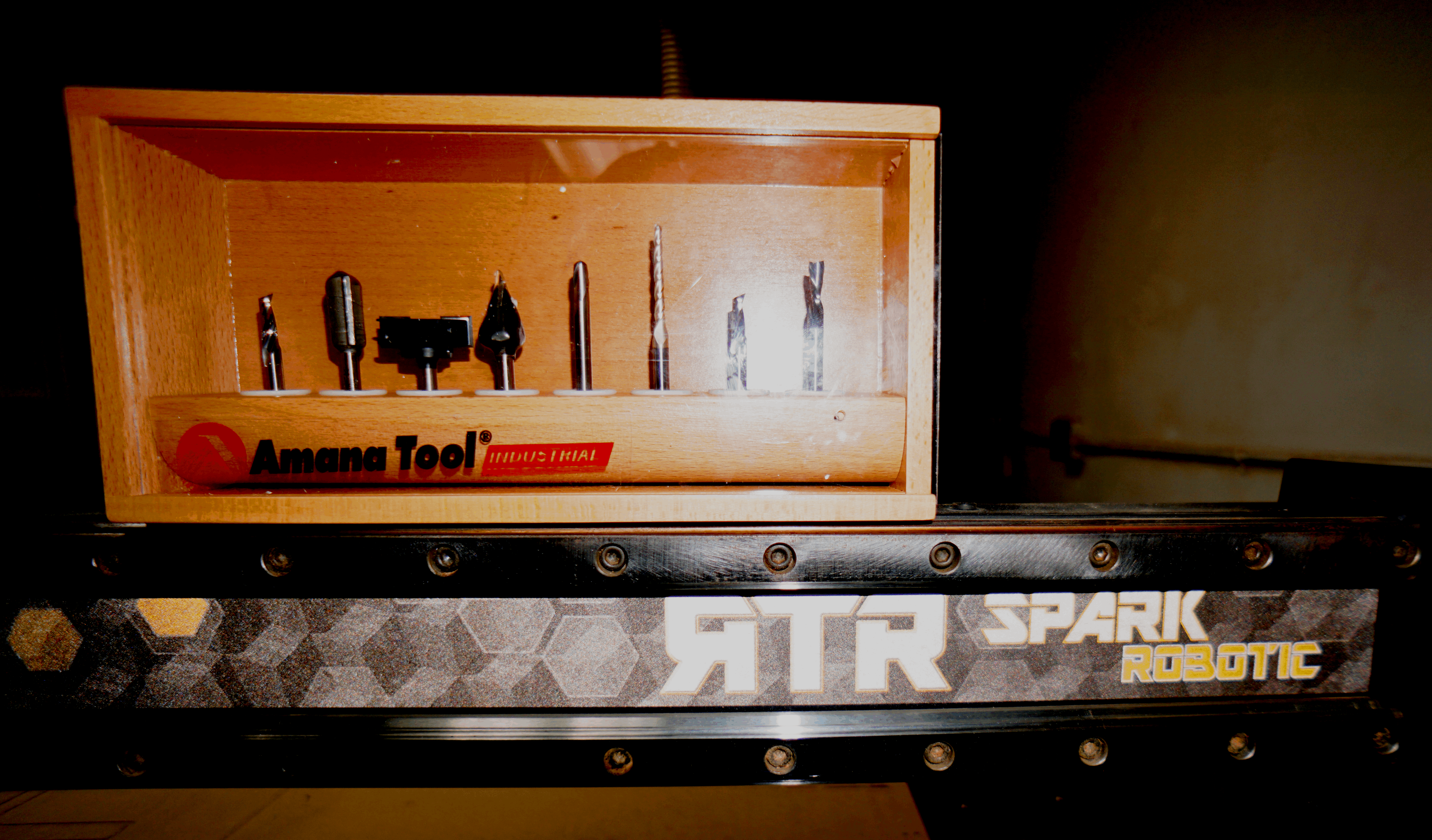 Amana tools AMS - 131 8 - Pc Starter CNC Router Bit Collection II, 1/4 Inch Shank - Spark Robotic