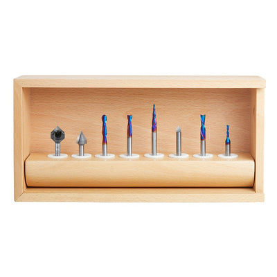 Amana - 177 - K CNC Router Bit Collection V - Grooves, Point Roundover and Multi - Purpose Spektra™ Bits (8 - pc) - Spark Robotic